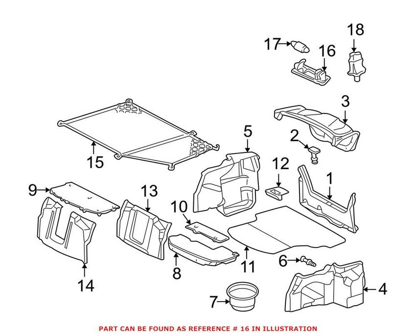 Mercedes Courtesy Light - Rear 1248200301